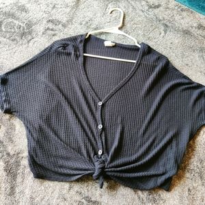 Lightweight crop sweater short sleeve